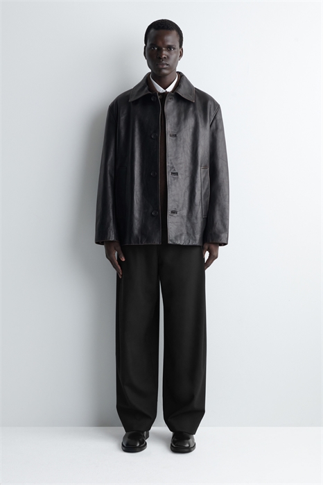 Плиссированные шерстяные брюки с широкими штанинами 1323833001 - Фото 14134250