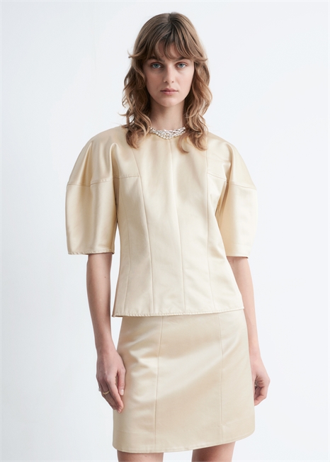 Мини-юбка из атласа 1315045002 - Фото 14134565