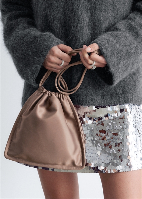 Атласная сумка на шнурке 1325937001 - Фото 14134651