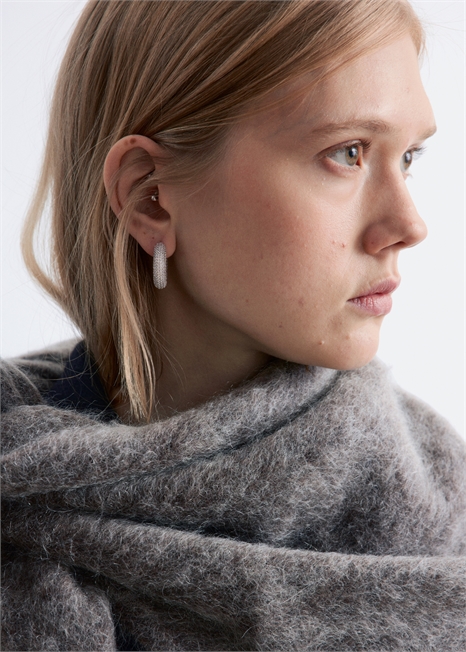 Серьги-обручи с кристаллами 1212153001 - Фото 14134797