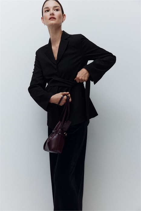 Блузка с завязывающимся ремнем MAMA 1290096001 - Фото 14135397