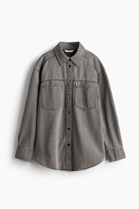 Свободная джинсовая рубашка 1241804002 - Фото 14137378