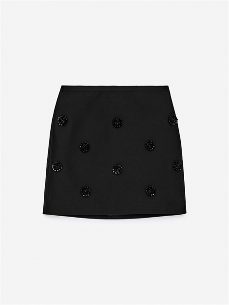 Юбка-мини с украшением 1261180001 - Фото 14137637