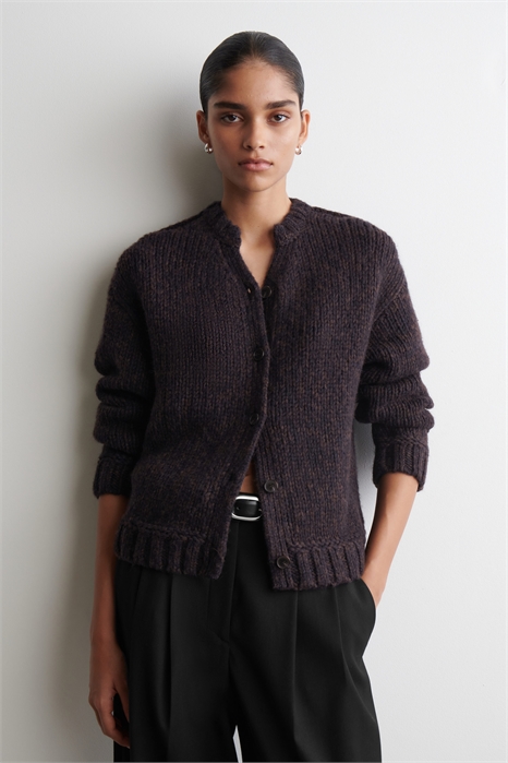 Кардиган из шерсти альпака с ворсистой отделкой 1313066001 - Фото 14137723