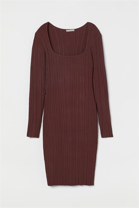 Платье из трикотажа в рубчик 0998040003 - Фото 14137797