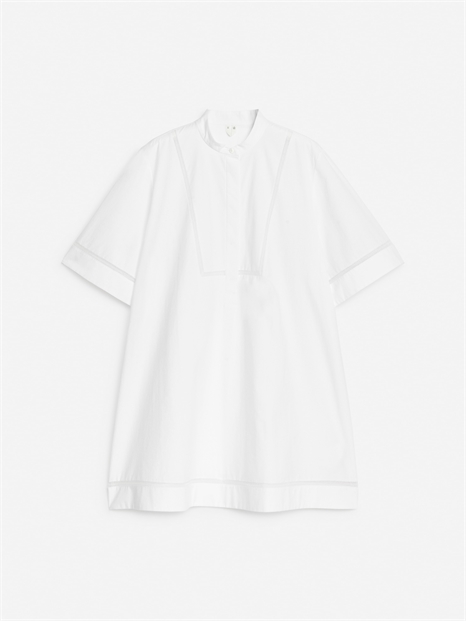 Хлопковая туника с короткими рукавами 1229970001 - Фото 14138260