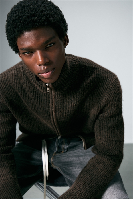 Вязаный кардиган на молнии из шерстяного бленда 1307505001 - Фото 14138526