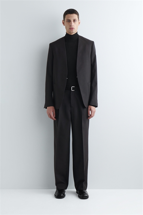 Плиссированные брюки из шерсти 1304258001 - Фото 14139239