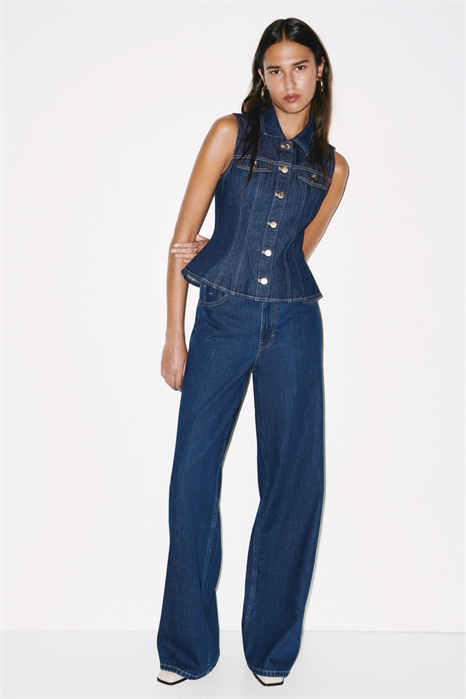 Широкие ультравысокие джинсы 1308275004 - Фото 14139905