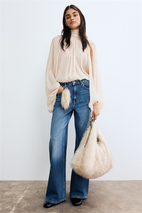 Широкие ультравысокие джинсы 1308275008 - Фото 14139911