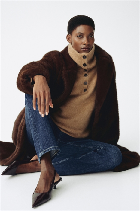 Зауженные прямые высокие джинсы MAMA 1313039003 - Фото 14142498