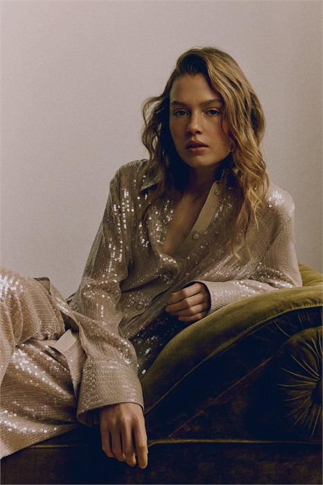 Рубашка с блестками 1314018002 - Фото 14142757