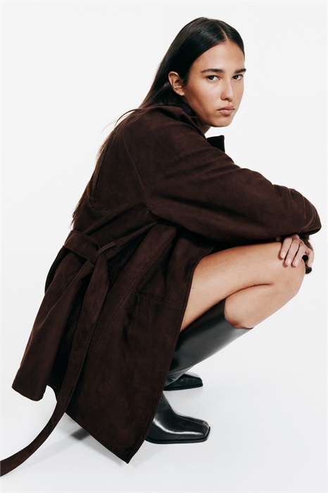 Пальто с завязывающимся поясом 1314567001 - Фото 14142783