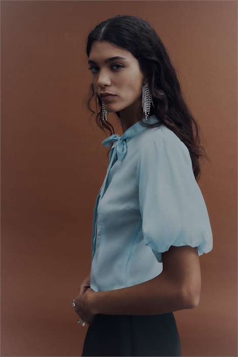 Блузка с пышными рукавами 1315669001 - Фото 14142943