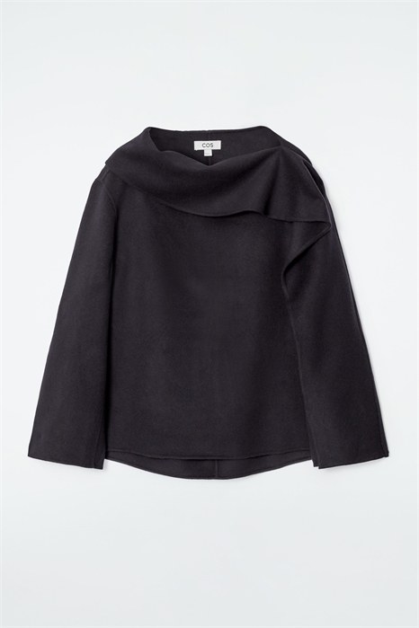 Асимметричный топ из шерсти с двойной лицевой стороной 1256717001 - Фото 14143372