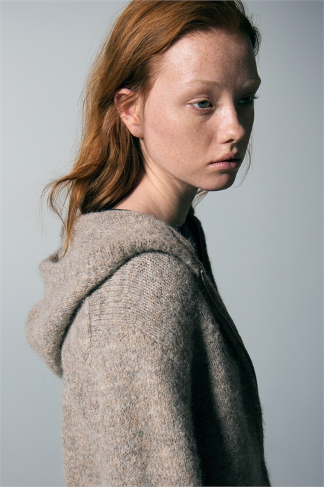 Вязаная толстовка на молнии из шерстяного бленда 1328361001 - Фото 14144252