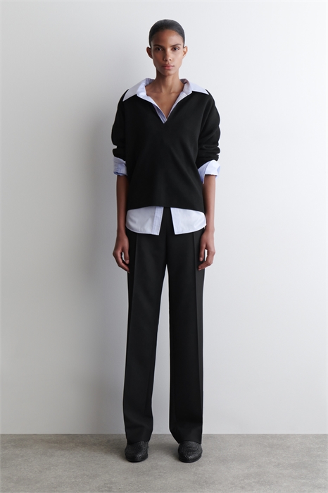 Приталенные брюки из шерстяной ткани 1305570001 - Фото 14144739