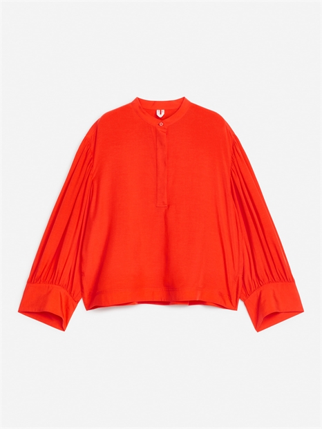 Расслабленная блузка из лиоцеллового льна 1231752001 - Фото 14145109