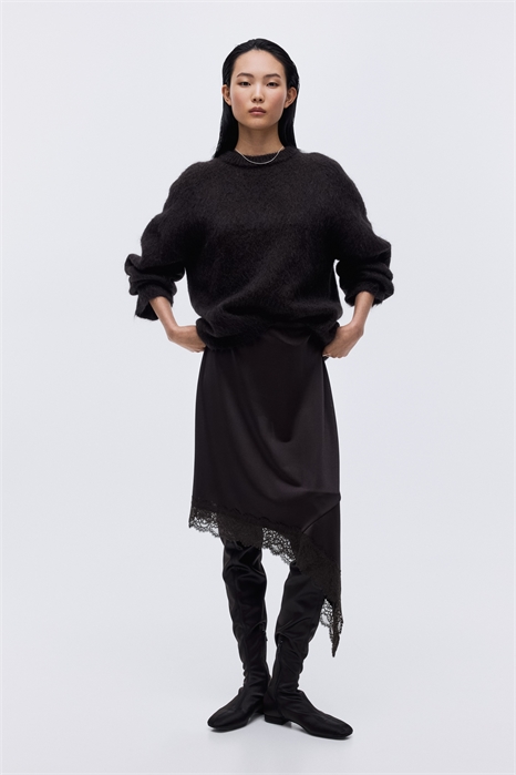 Асимметричная юбка с кружевной отделкой 1304239001 - Фото 14145460