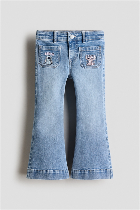 Джинсы с расклешенными штанинами с вышивкой 1328958001 - Фото 14146182