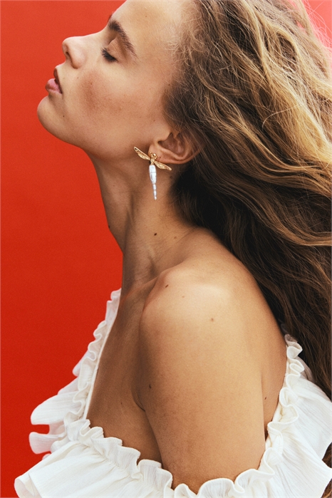 Серьги-подвески в форме стрекозы 1292217001 - Фото 14146521