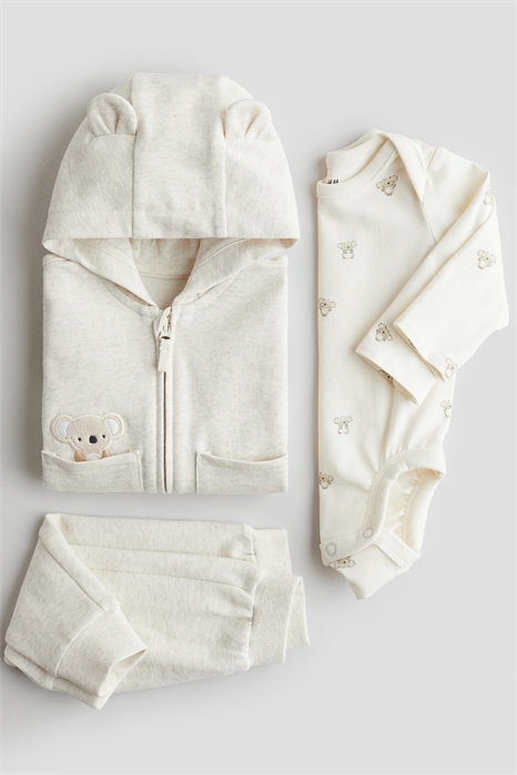 Комплект из 3 частей из хлопка 1214220009 - Фото 14146663