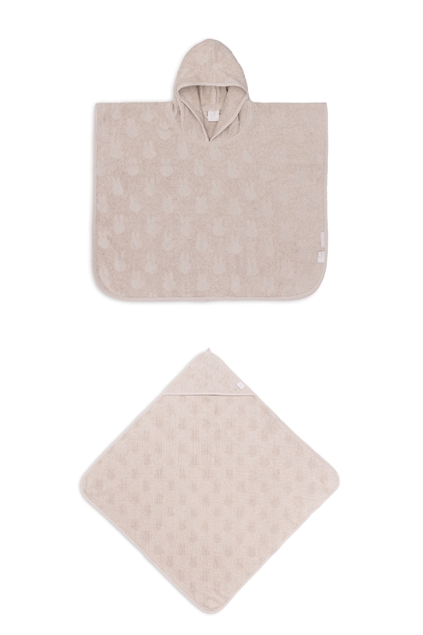 Махровый комплект полотенец - полотенце с капюшоном и пончо для купания 1217227004 - Фото 14146667