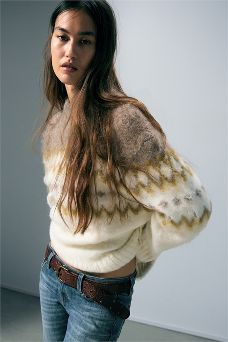 Пушистый вязаный свитер свободного кроя 1296952012 - Фото 14149205