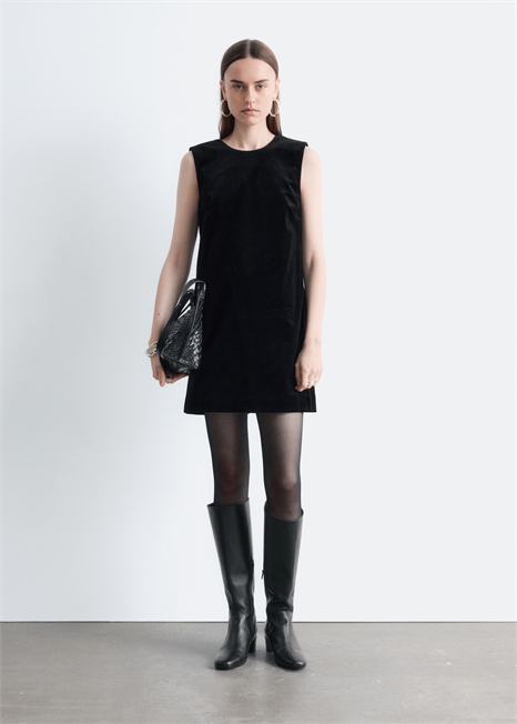 Бархатное мини-платье с открытой спиной 1315821001 - Фото 14149599