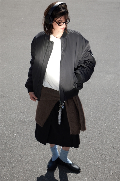 Куртка-бомбер из саржи Oversized 1292002001 - Фото 14150088