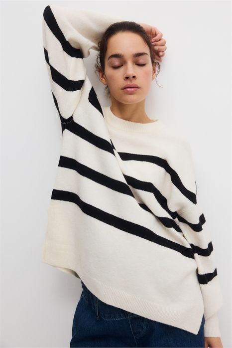 Джемпер с разрезом на груди MAMA 1241141011 - Фото 14150205