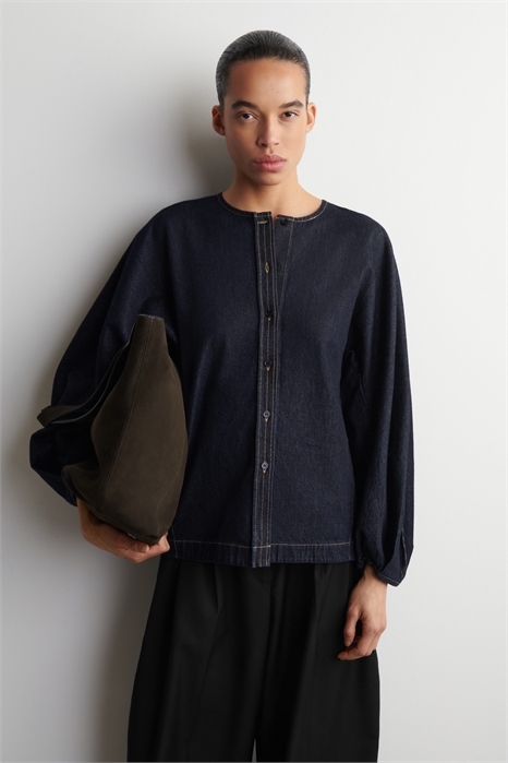 Джинсовый топ с закругленными краями 1314946001 - Фото 14153271