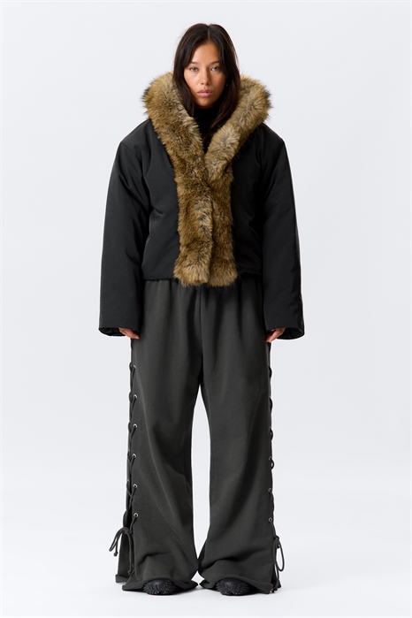 Куртка-пуховик больших размеров с искусственным мехом 1309701001 - Фото 14154219