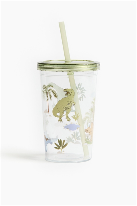 Пластиковая кружка с рисунком и соломинкой 1206087016 - Фото 14155471