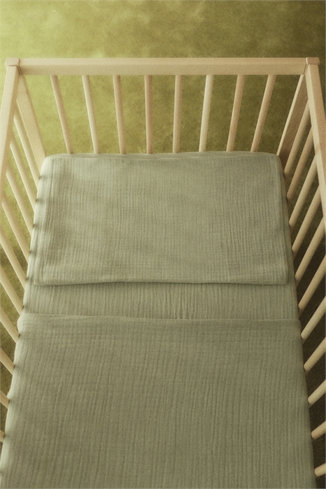 Комплект постельного белья для детской кроватки из муслина 1219010008 - Фото 14155490