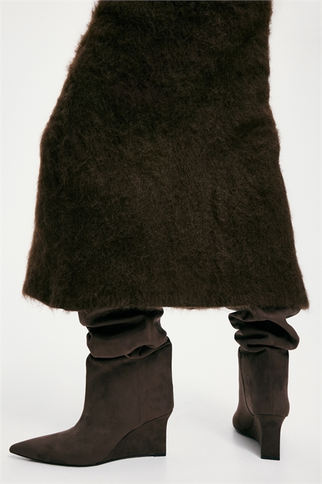 Сапоги до колена на клинообразном каблуке 1304318001 - Фото 14155814