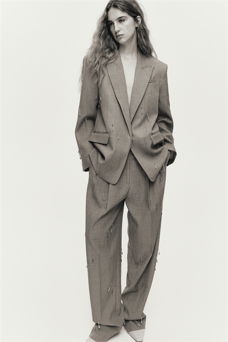 Брюки, украшенные бисером артикул 1317283001