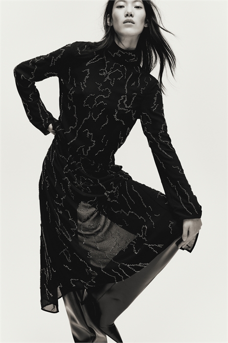 Платье макси, украшенное бисером 1321935001 - Фото 14156884