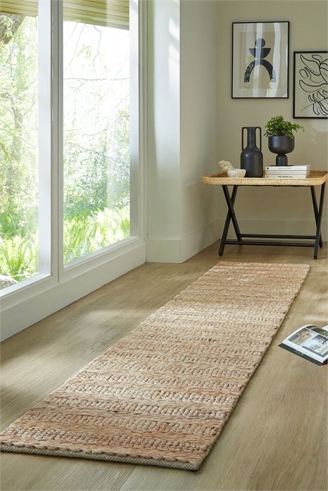 Drew Braid Jute Stripe Runner 1272383001 - Фото 14157478