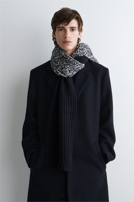 Двусторонний шарф из шерстяной смеси с ворсом 1330429001 - Фото 14158010