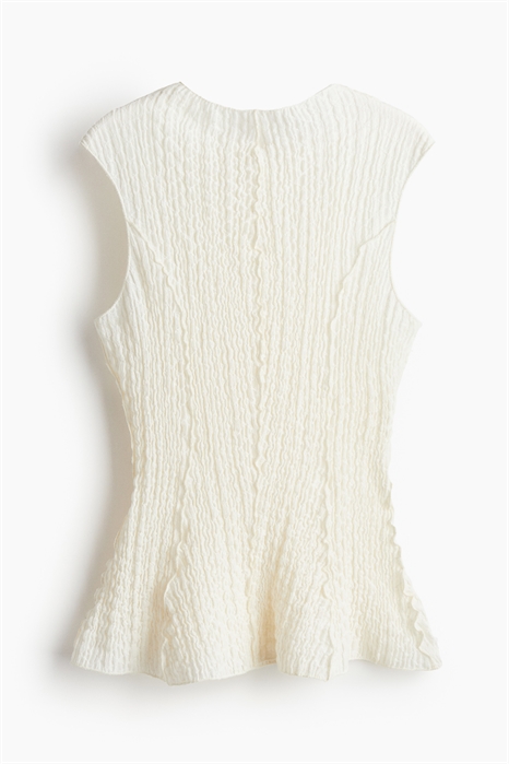 Топ с баской и деталями оверлок 1239912001 - Фото 14158095