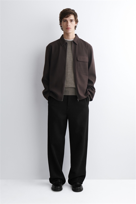 Вельветово-джерсивая рубашка на молнии 1314394001 - Фото 14158344