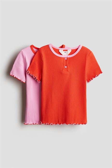 Топы из хлопкового джерси в упаковке по 2 штуки 1282741004 - Фото 14158929