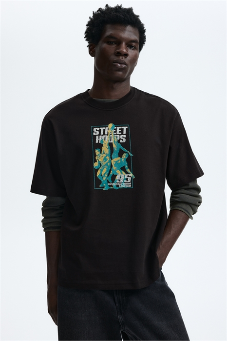 Футболка с принтом свободного кроя 0967955169 - Фото 14159874