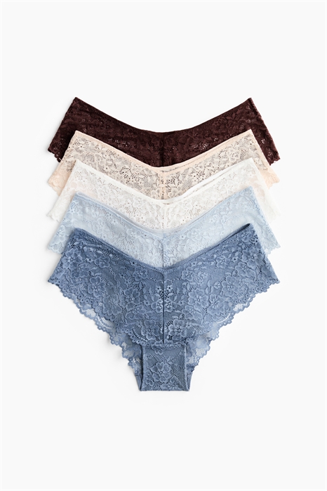 Кружевные трусы-хипстеры в упаковке из 5 штук 1171002021 - Фото 14160036