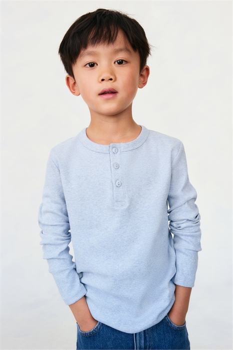 Хлопковый топ хенли 1233749008 - Фото 14160182