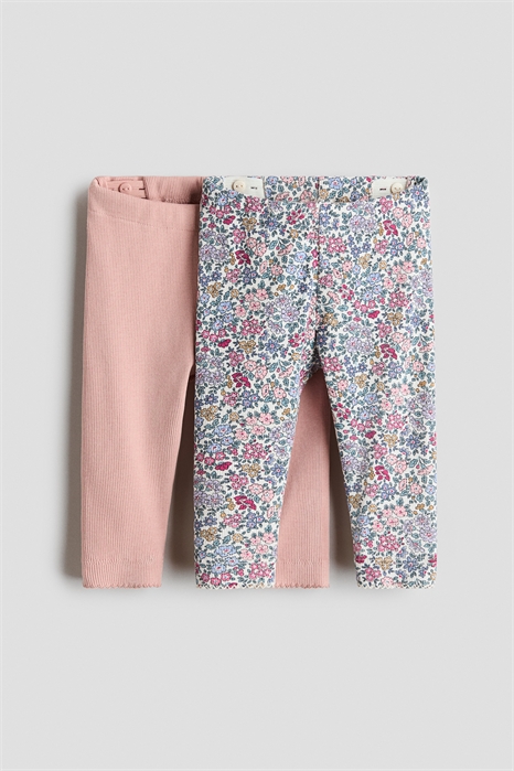 Ребристые хлопковые леггинсы 2 шт. 1291926004 - Фото 14160627