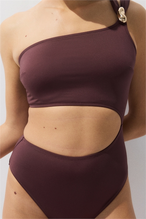 Купальник на одно плечо с мягкой чашечкой 1308382001 - Фото 14160953