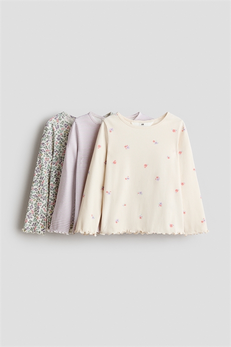 Топы из ребристого трикотажа в упаковке по 3 штуки 1313403003 - Фото 14161339