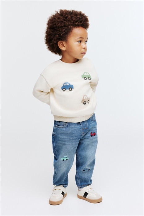 Джинсы с вышитыми мотивами 1316621001 - Фото 14161700